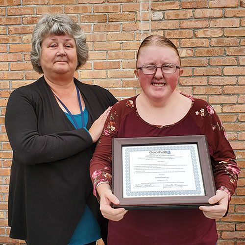 Amber with award